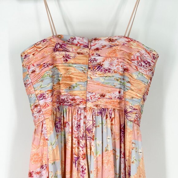 Amur Kallia Floral Patchwork Wide-Leg Strapless Jumpsuit - Picture 7 of 10